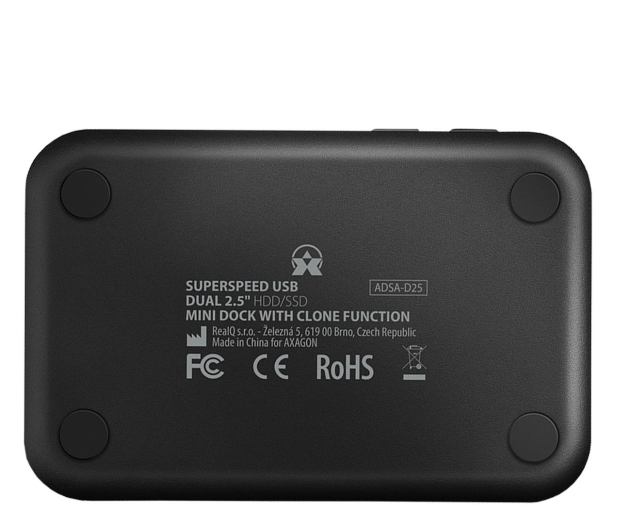 AXAGON ADSA-D25 MINI stacja dokująca USB 3.2 Gen 1 (HDD/SSD CLONE) - 1185546 - zdjęcie 4